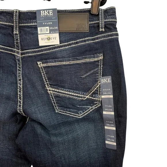 BKE Tyler Jeans - Men's 36x36 - Relaxed Fit Stretch - Bezak Color - NWT - Picture 3 of 14